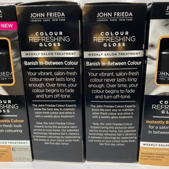 John Frieda Colour Refreshing Gloss Cool Blondes 5 Boxes DISCONTINUED Color - Picture 9 of 13